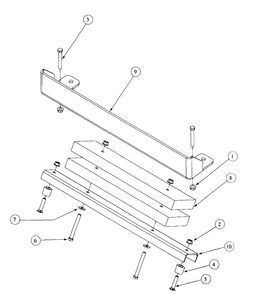 Rear Bumper Diagram and Parts List for 3654 53AB5B8K100-ZT54 Cub Cadet Lawn Mower